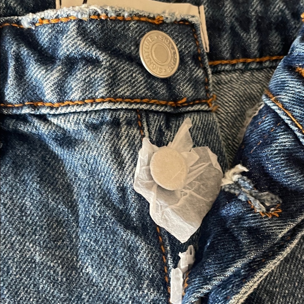 Impressions Light Blue Ripped Jean Shorts - Picture 3 of 11